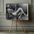 Stylized Reclining Woman, arte de Corné Akkers impreso en canvas