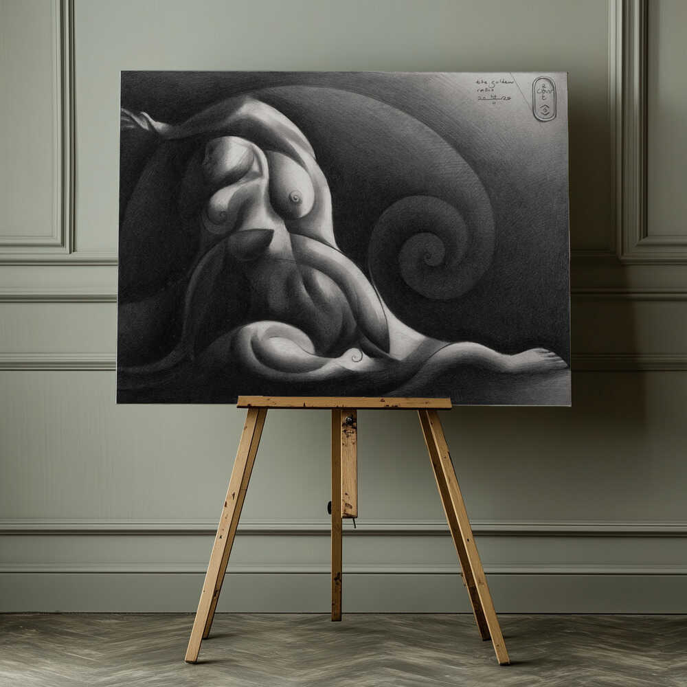 Golden Spiral Figure, arte de Corné Akkers impreso en canvas