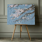 Spring Cherry Blossoms Blue, arte de Josie George impreso en canvas