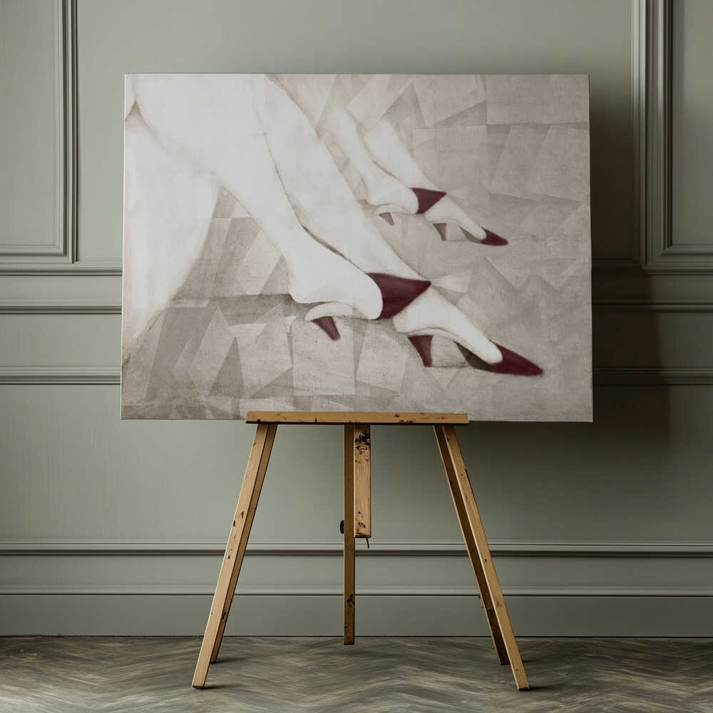 Dynamic Red Heels, arte de Christina Sillen impreso en canvas