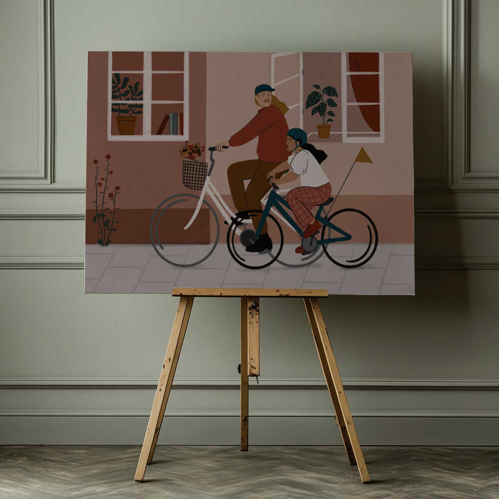 Warm Afternoon Ride, arte de Ida Alvarsson impreso en canvas