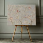 Pink Birds Spring Blossoms, arte de Nikita Jariwala impreso en canvas
