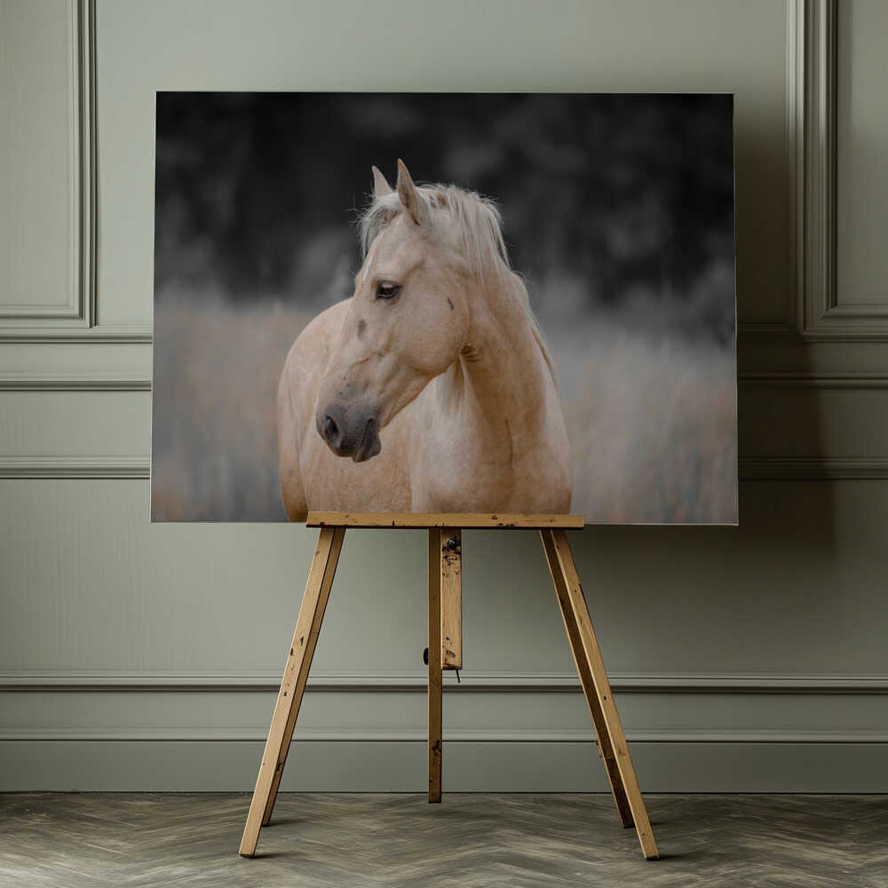 Serene Palomino Horse, arte de Linda Louw impreso en canvas