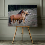 Three Wild Horses, arte de Linda Louw impreso en canvas