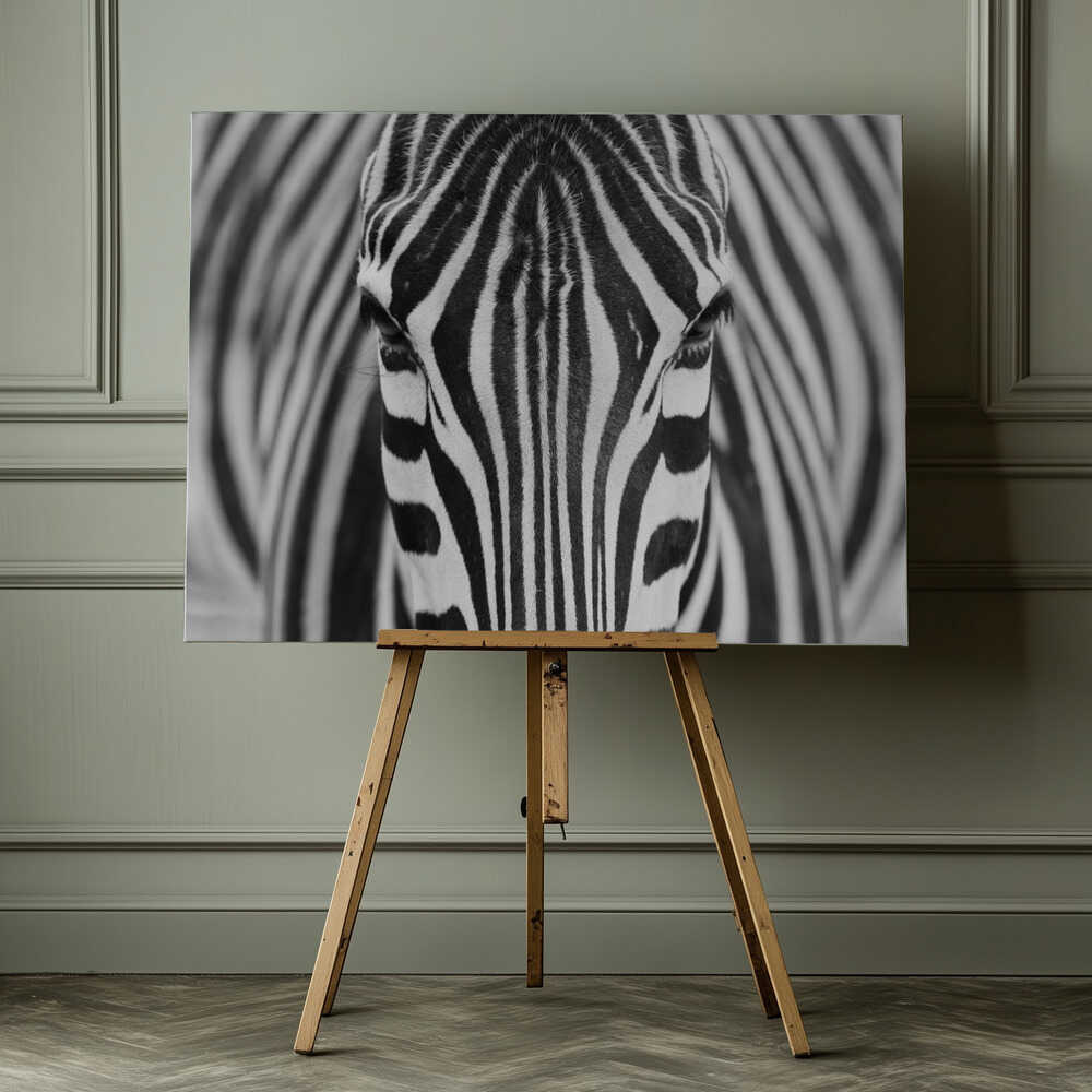 Intense Zebra Eyes, arte de Hesham Alhumaid impreso en canvas