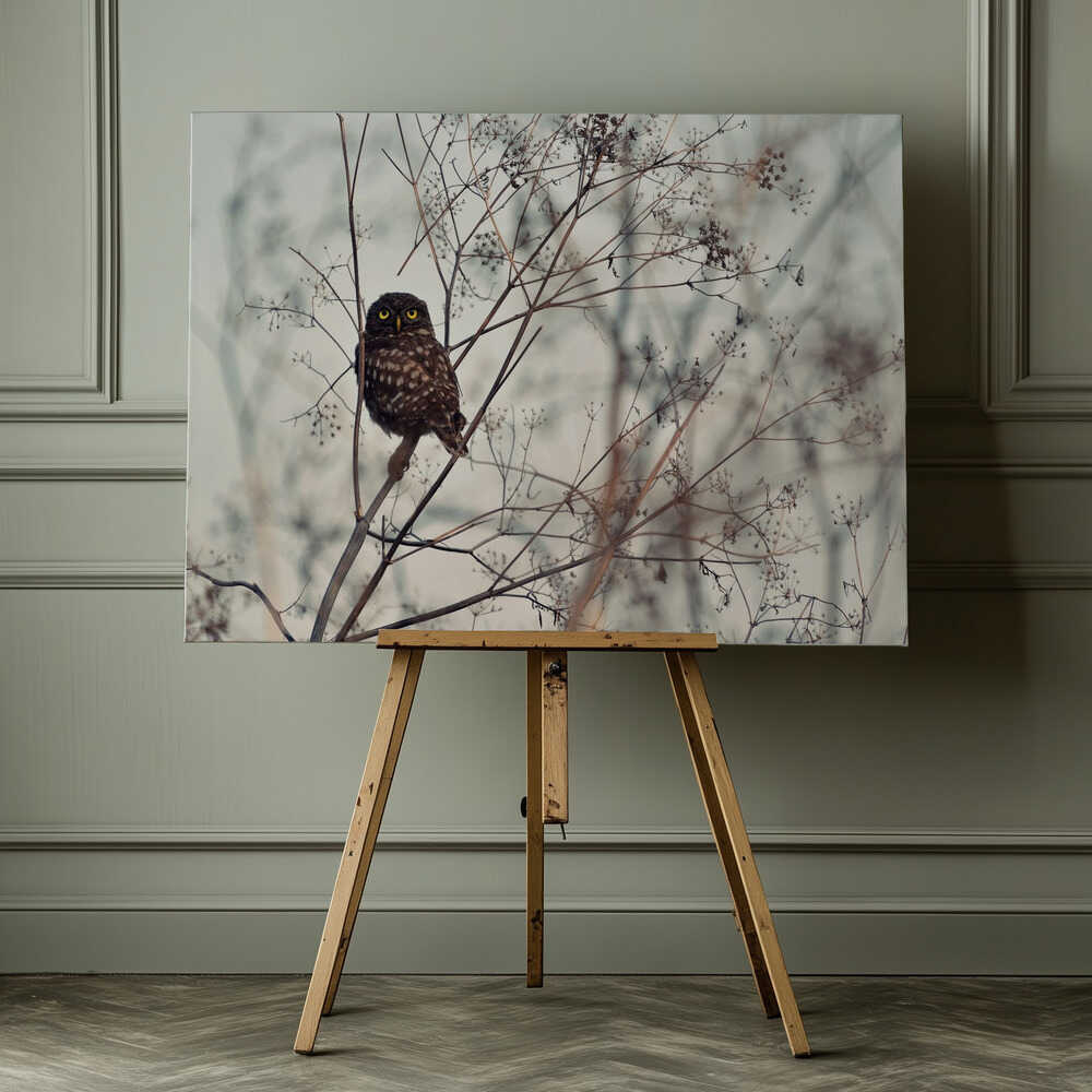 Watchful Little Owl, arte de Emilian Avramescu impreso en canvas