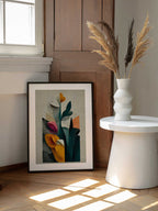 Floral Symphony, arte de Treechild enmarcado en una pared