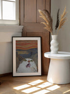 The Cat Scream, arte de Artelele enmarcado en una pared