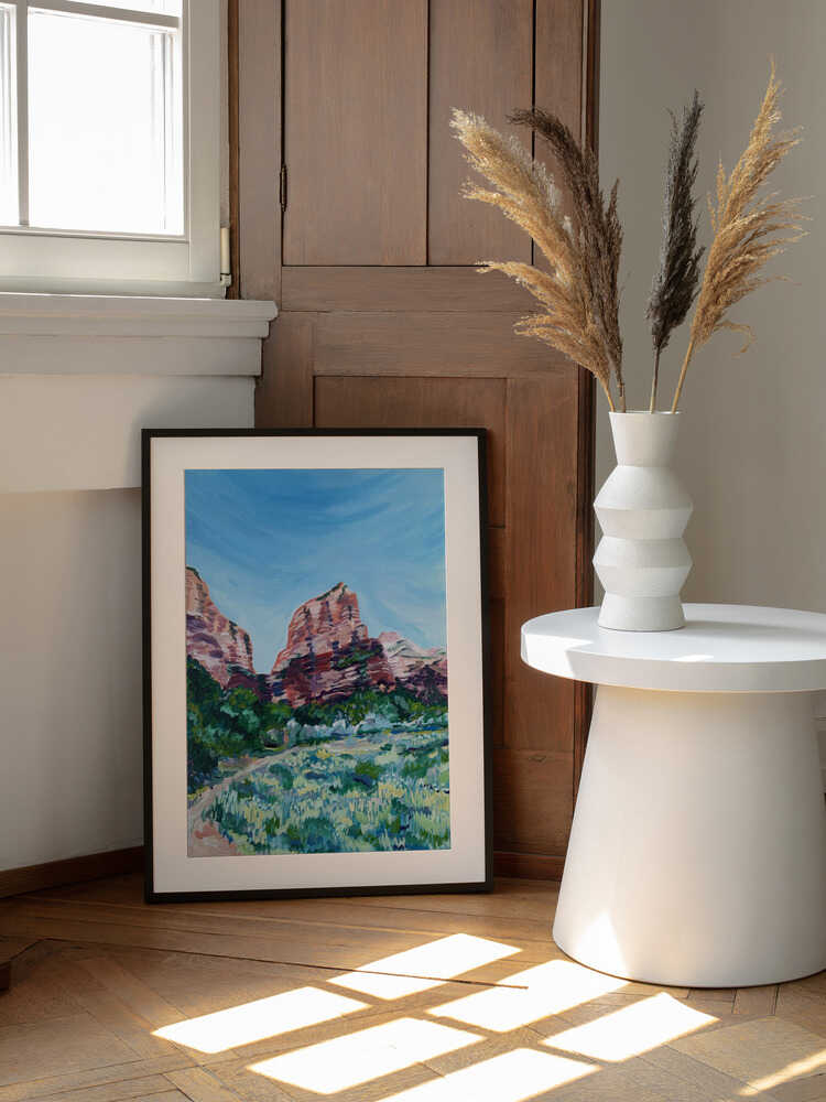 Vibrant Desert Landscape, arte de Pauline Wegman | Key and Sea Creative enmarcado en una pared