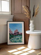 Vibrant Desert Landscape, arte de Pauline Wegman | Key and Sea Creative enmarcado en una pared