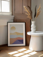 Serene Desert Horizon, arte de Fadil Roze enmarcado en una pared