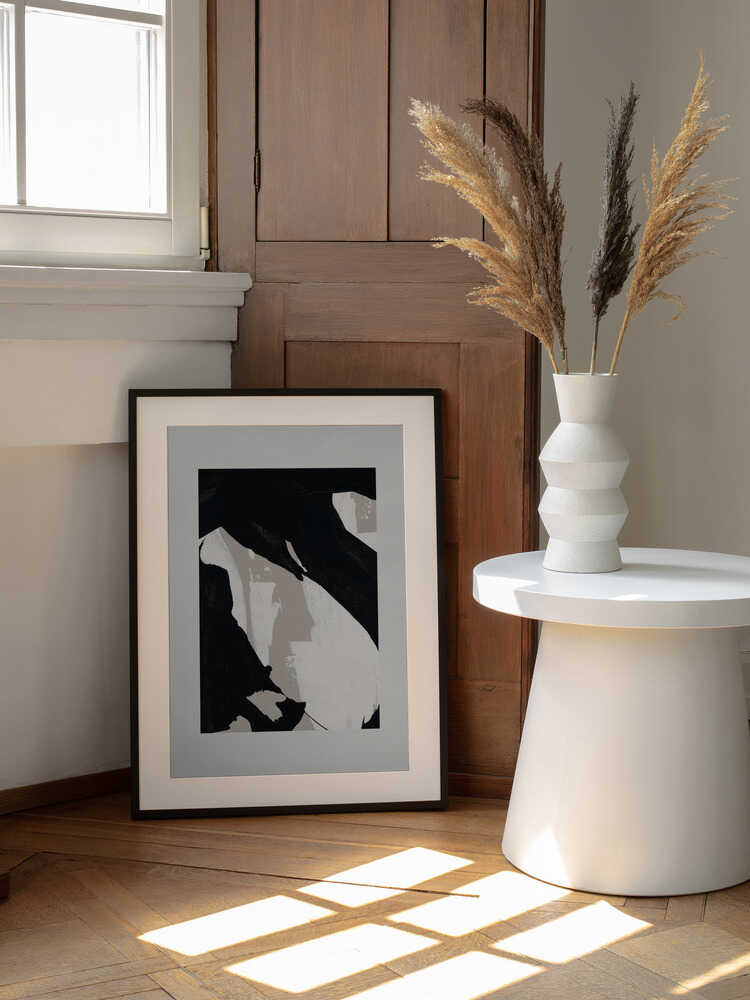 Abstract Brush Strokes 59X, arte de Mareike Böhmer enmarcado en una pared