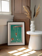 Japanese Noodle Swing, arte de Mark Harrison enmarcado en una pared