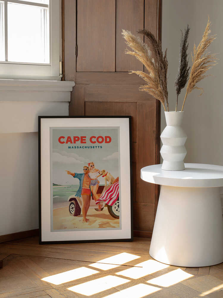 Cape Cod Massachusetts Summer Beach Art, arte de The Whiskey Ginger enmarcado en una pared
