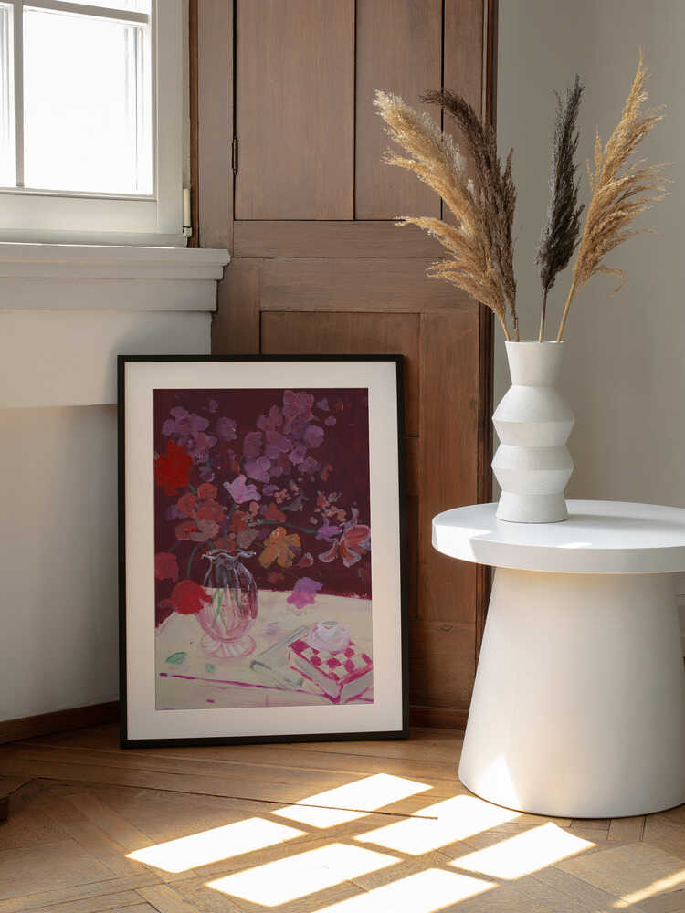 Fall Bouquet, arte de Katharina Puritscher enmarcado en una pared