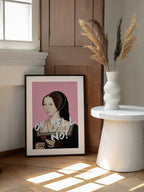 Oh Hell No Queen, arte de Talitha McQueen enmarcado en una pared