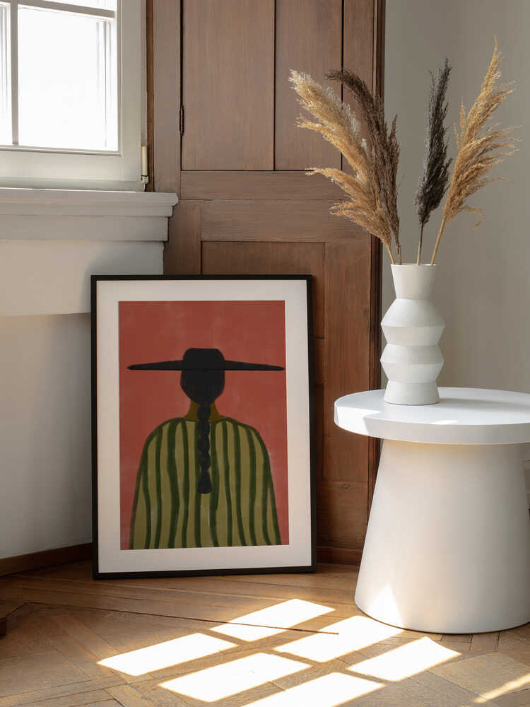 Southwester Woman No.2, arte de THE MIUUS STUDIO enmarcado en una pared