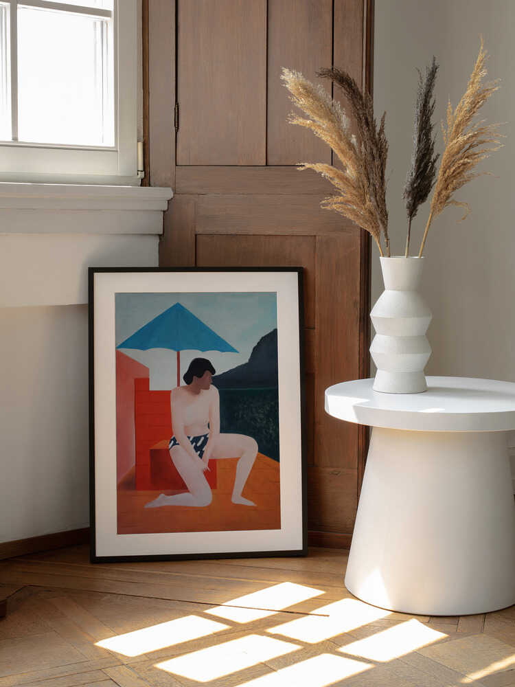Summer Woman Ocean View, arte de Luca di Napoli enmarcado en una pared