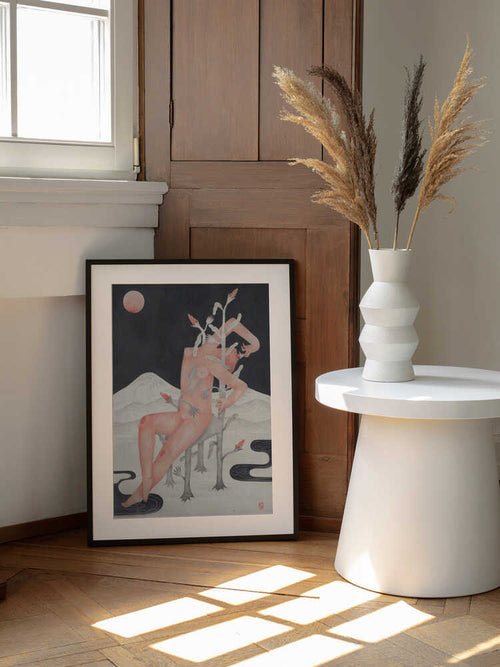 chair, arte de Luca di Napoli enmarcado en una pared