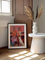 Warm Family Dog Portrait, arte de Uma Gokhale enmarcado en una pared