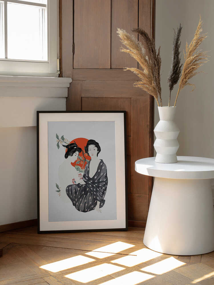Two Japanese Beauties, arte de Marja van den Hurk enmarcado en una pared