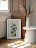 Colorful Pansy Bouquet, arte de Wild Violets enmarcado en una pared