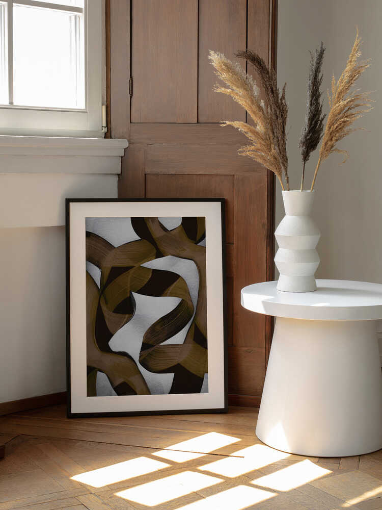 Brown Flowing Abstract
