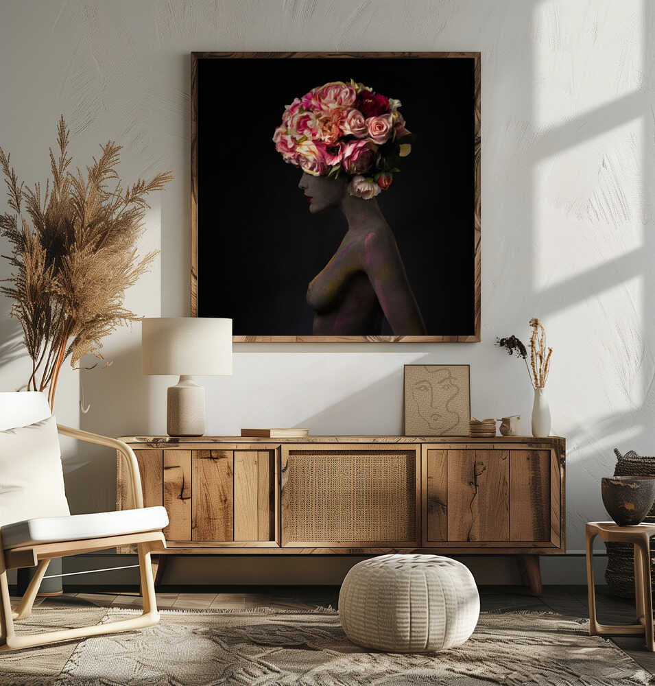 Floral Woman Profile, arte de Alfredo Sanchez