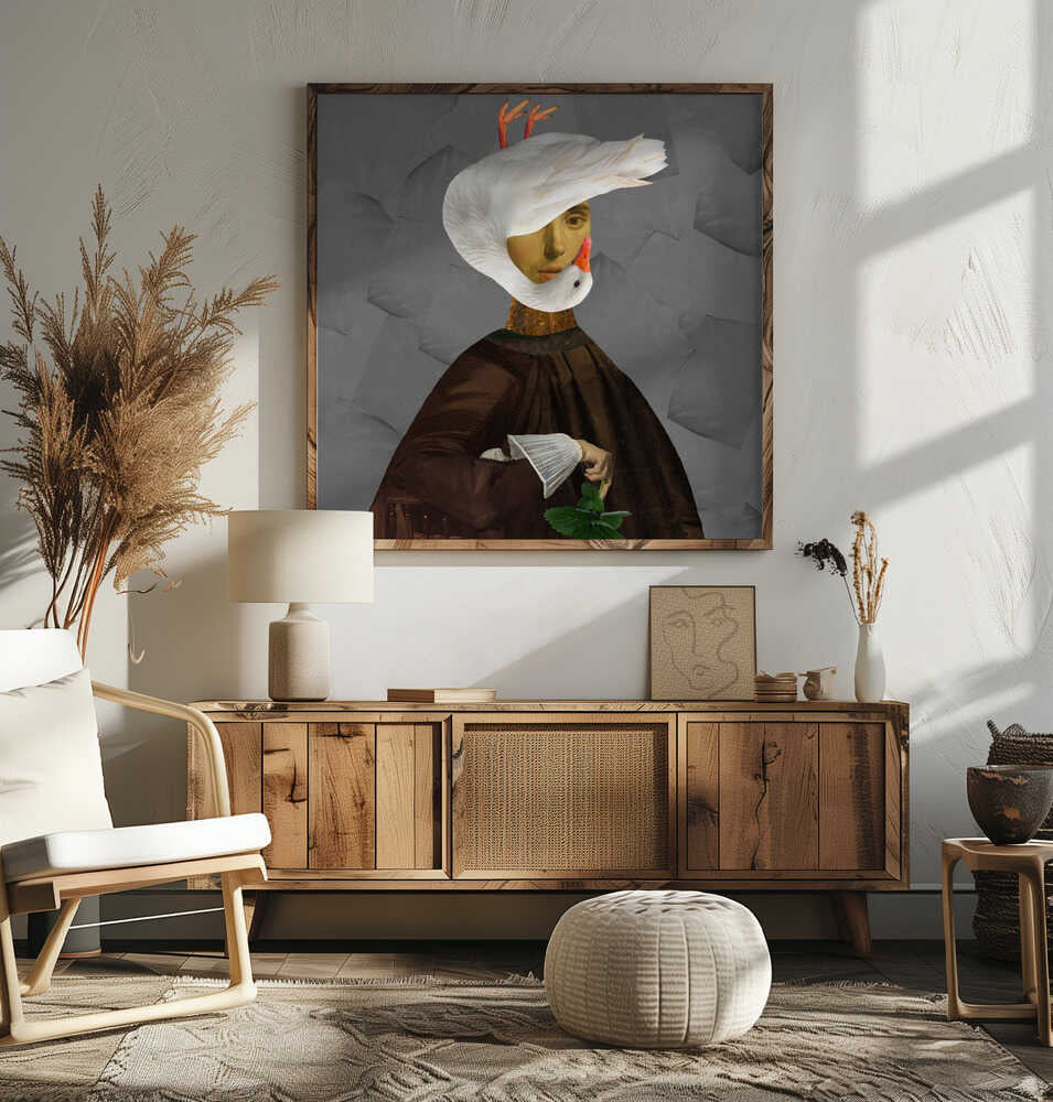 Surreal Goose Portrait, arte de Collage Malage