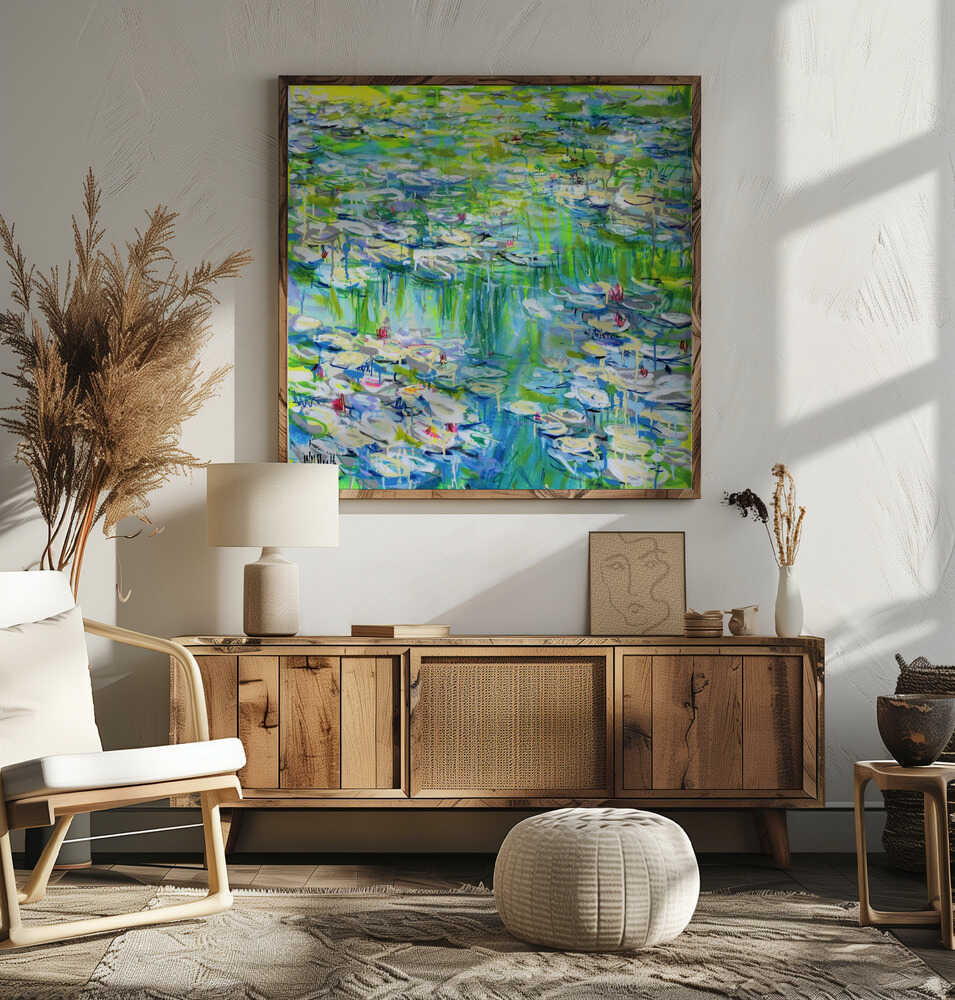 Vibrant Water Lilies, arte de Wayne Sleeth