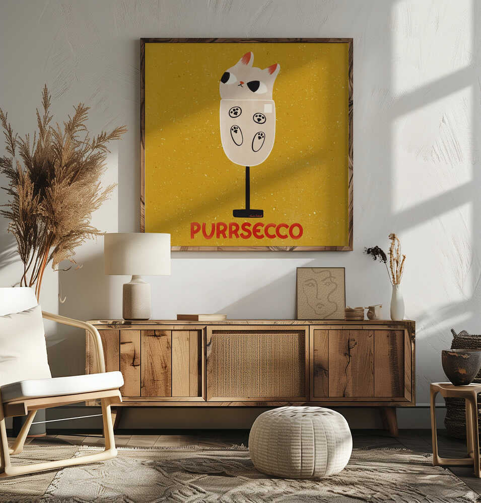 Purrsecco, arte de Carrie Cantwell