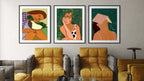 Retratos Contemporáneos · Trío — set de 3 cuadros enmarcados, La Pared