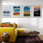 Horizontes Oníricos · Cuarteto — set de 4 cuadros enmarcados, La Pared