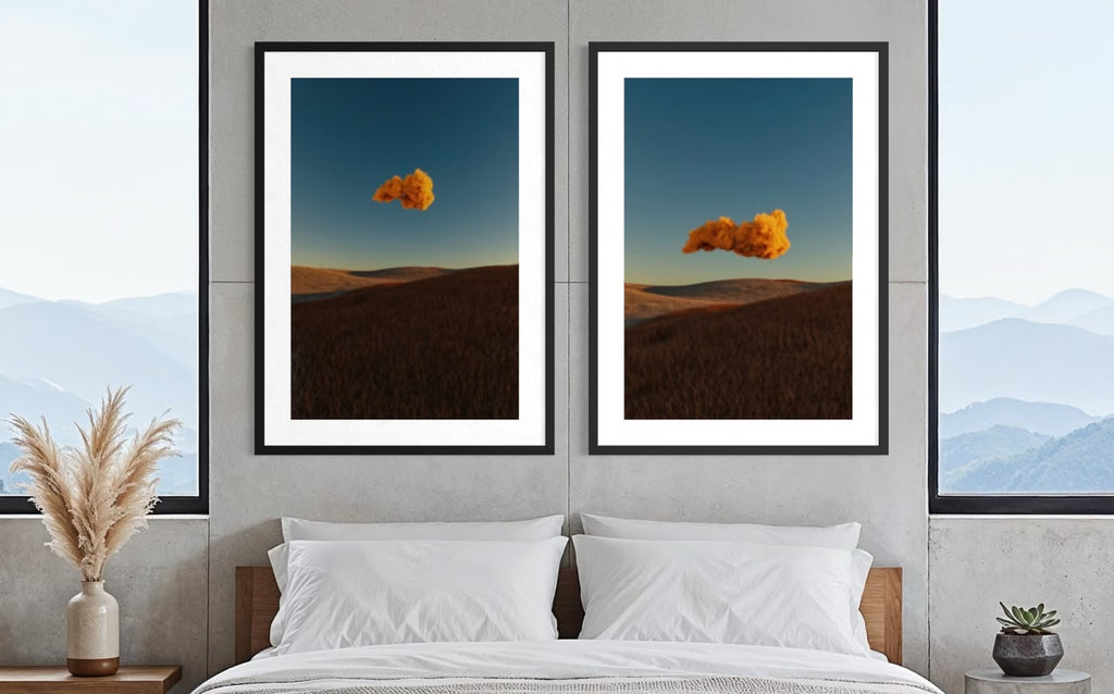 Nubes de Mandarina · Dúo — set de 2 cuadros enmarcados, La Pared
